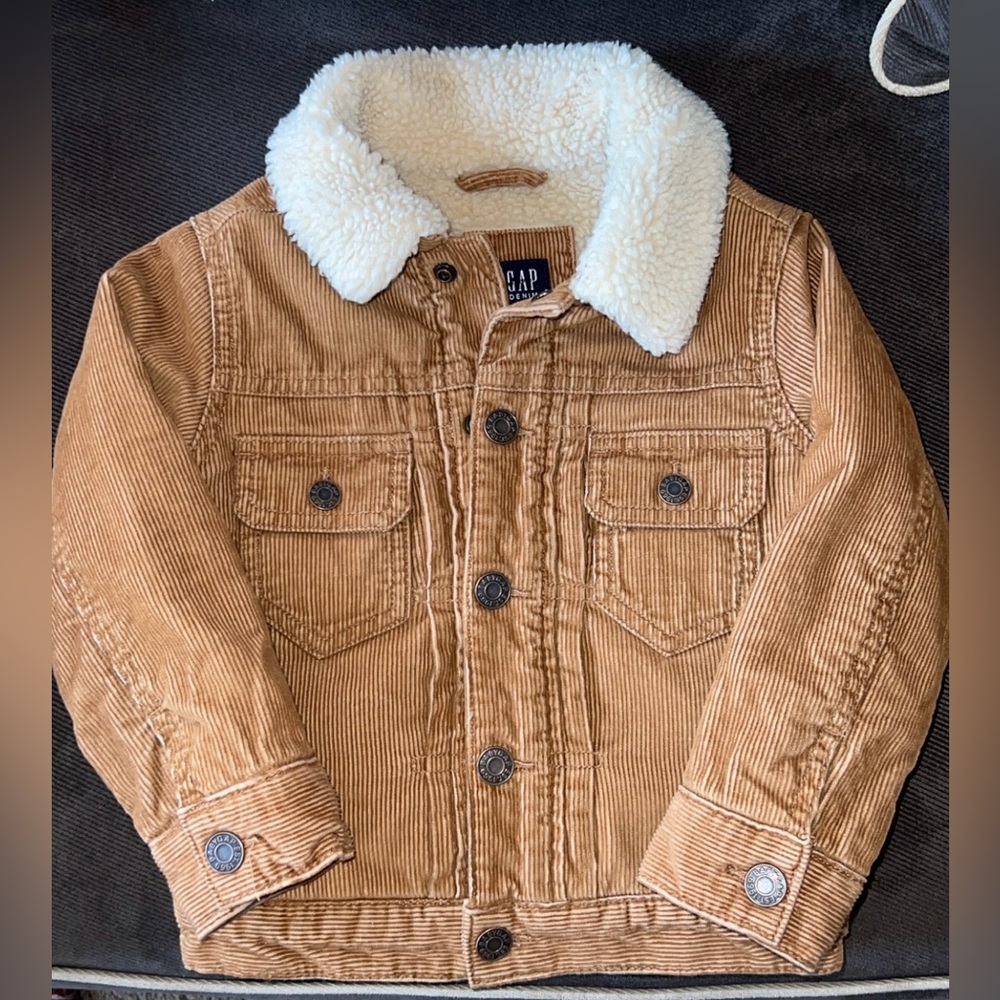 GAP Toddler Boy Sherpa Lined Icon Denim Jacket